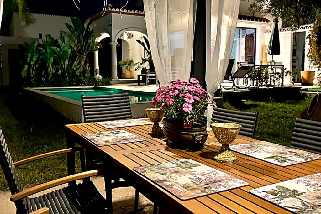 Pergola in the evening