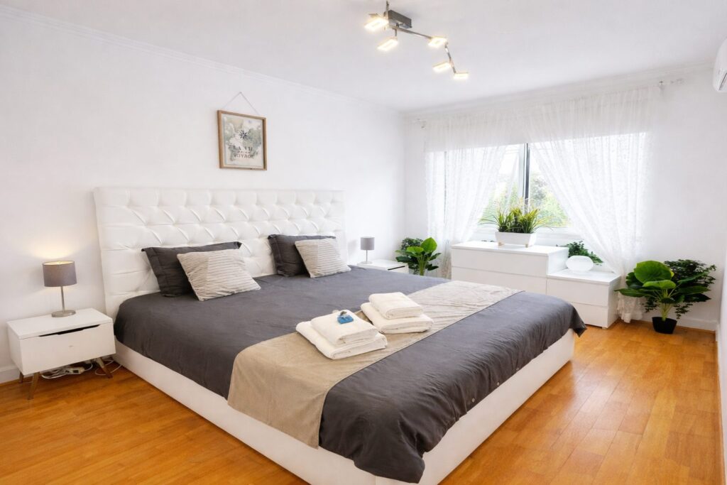 Bedroom with king-size bed