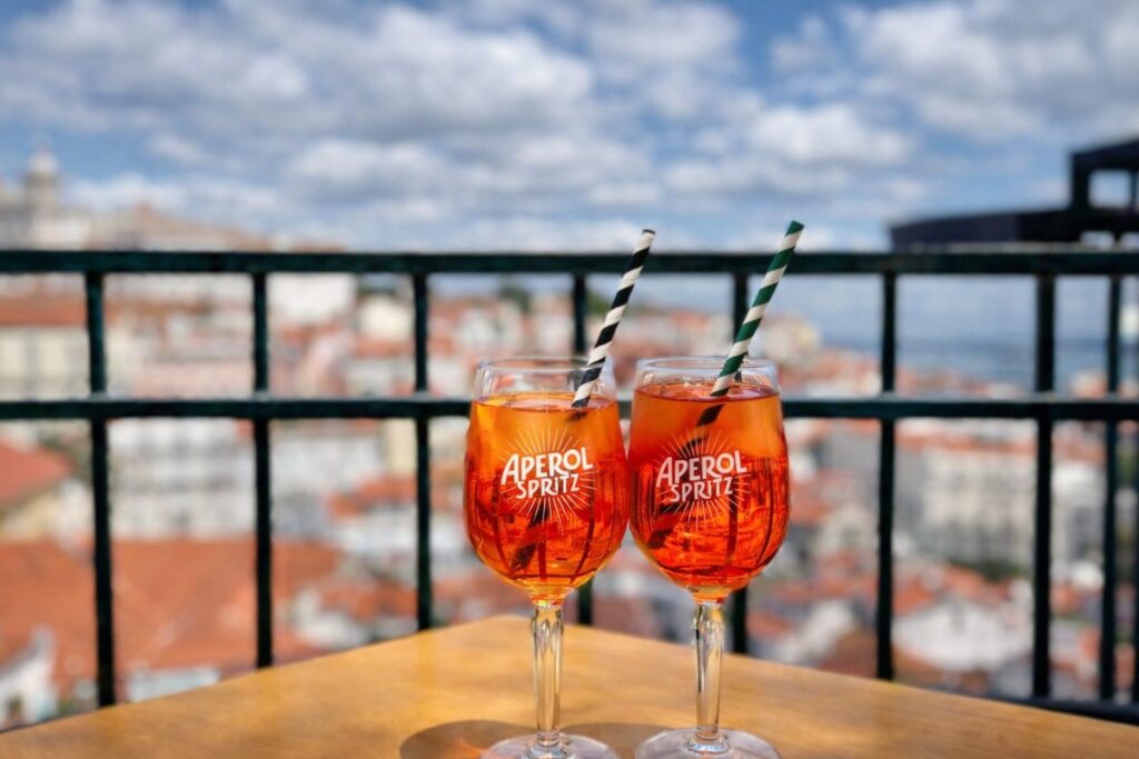 Aperitif with a view over Lisbon